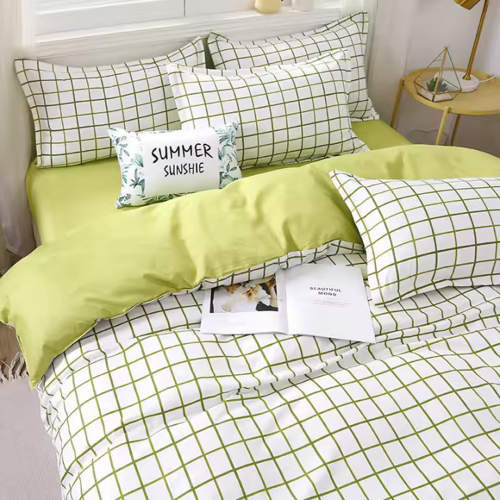 Juego de cama de tres piezas de regalo, funda de edredón de algodón con aloe vera, juego de cuatro piezas de sábanas - 1