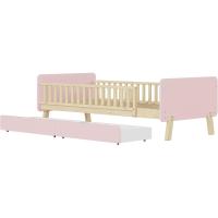 Cama infantil con 2 cajones, cama individual de madera maciza con somier (90 x 190 cm (blanco) - details 14