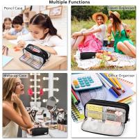 Estuche Escolar Con 3 Compartimentos, Estuche Escolar De gran Capacidad, Estuche De lápices Organizador Para Maquillaje - details 4