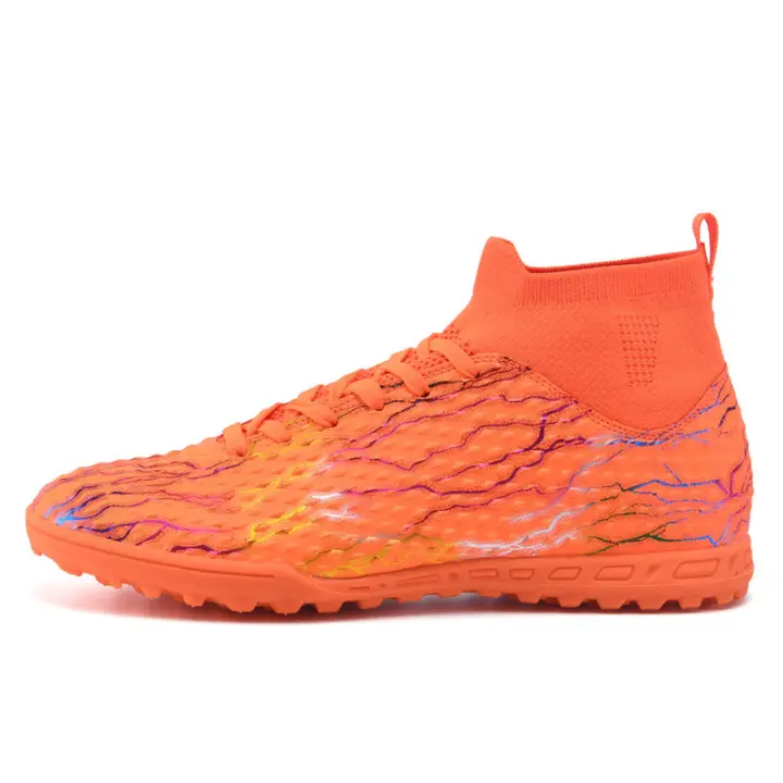 Zapatos de fútbol para hombre, zapatillas altas con cordones, antideslizantes, para fútbol sala, TF, para césped - 1