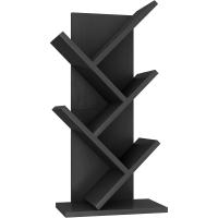 Estantería de árbol, Librería Alta de 6 Niveles Estantería Estrecha de madera con cajones para Sala de Estar, Dormitorio 38×19×112CM Marrón Rústico - details 38