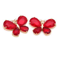 Colgantes de Mariposa de Vidrio de Zirconia de Brasso Dorado 18K Collar Aretes de Alta Calidad Accesorios de Joyería DIY - details 15