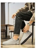 2025 Nuevo blanco limpio para hombres guapos y refrescantes para zapatos de moda versátiles e informales diarios - details 17