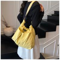 Bolso tipo cubo plisado de estilo coreano, bolso de gran capacidad, bolso de hombro de nailon, bolso cruzado de tela impermeable de Color sólido - details 21