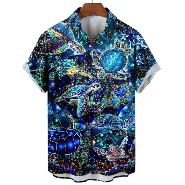 Camisa hawaiana de manga corta con estampado 3D de loro de verano para hombre y mujer, ropa para hombre - 1