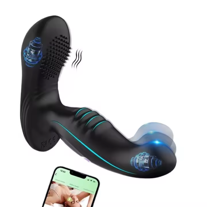 Embalaje privado SEXY APP Masajeador de próstata controlado para hombres Vibrador anal con estimulador remoto Juguete para adultos Placer masculino Gspot Vibrador Butt - 1