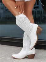 Nuevo producto botines de mujer de gamuza quemada con tacón medio y caña baja estilo marina - details 5