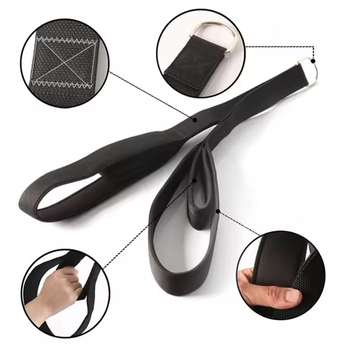 Cuerda De Ejercicio Para Los Brazaletes De Fitness Antideslizante Para Entrenamiento De Músculos Longa De Triceps Para Facepulls/Push Downs/Crunches Material De Poliéster Color Negro - 1