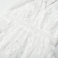 Vestido de encaje para mujer Vestido sin espalda con cuello en V - details 3