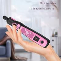 Conjunto de 15 piezas de Mini Amoladora Eléctrica Rosa JENABOM, Herramienta Rotativa Recargable por USB con Brocas Intercambiables y Bandas de Lijado, Diseño Inalámbrico para Acabado de Muebles DIY y Artesanía Detallada, Set de Amoladora - details 4