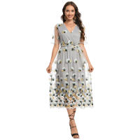 2025 Primavera/Verano nuevo vestido de encaje bordado grande para mujer verano mujeres - details 7