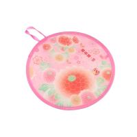 Ventilador de mano de alambre de acero con memoria de poliéster, disco volador plegable portátil de estilo japonés, ventilador Circular redondo de Color aleatorio para exteriores - details 1