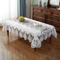 Rectángulo bordado de terciopelo de oro blanco, lujosa funda para mesa de comedor, mantel, corte, ENCE, TV, tocador, juego Antip - details 4