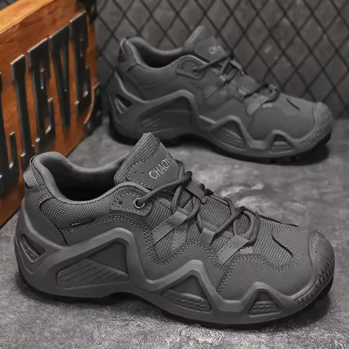 Zapatos deportivos para hombre, novedad de 2025, botas planas para correr, zapatos de senderismo antideslizantes de alta calidad, zapatos de senderismo al aire libre con suela de goma para hombre - 1