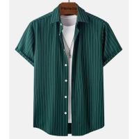 Moda a rayas para hombre 3d, estilo festivo, manga corta, camisa extragrande, ropa informal para playa, calle, suéter de fiesta - details 2