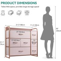 Cajonera de Tela Extraíble de 7 Cajones Almacenamiento de Tela Cómodo para Sala de Estar, Dormitorio, Habitación Infantil Gris Oscuro - details 11