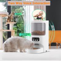 Comedero automático para gatos con 2 cámaras 1080P HD con visión nocturna Dispensador de comida para mascotas Voz y audio bidireccionales Perro WiFi inteligente Comedero para perros y gatos Programación programable Comedero lento Tazón blanco - details 7