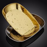 Plato de aperitivos de acero inoxidable 304, platos irrompibles de estilo coreano para servir comida, plato de barbacoa ovalado resistente a caídas, patatas fritas - details 9