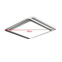 Lámpara de techo LED de montaje empotrado 54W 19 pulgadas lámpara de techo LED cuadrada, lámpara de sala de estar dormitorio cuadrado, iluminación minimalista moderna luz blanca fría para cocina baño pasillo - details 1
