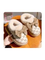 Tiendas Botines de plataforma para mujer, botines de nieve de invierno con lazo de diseñador, zapatillas mullidas para interiores, zapatos planos de casa para mujer, calzado cálido a la moda - details 10