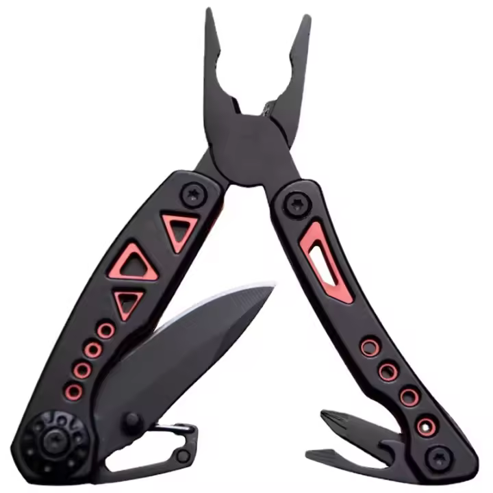 Cuchillo Plegable Multifuncional Kit de Supervivencia Profesional para Acampar, Pescar o Emergencias Herramientas Antideslizantes de Acero Inoxidable (Alta Resistencia) - 1