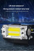 Linterna frontal COB con Sensor, 5 modos, miniiluminación frontal de trabajo, recargable, para exteriores, ciclismo, pesca - details 12