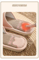 Zapatillas de lino transpirables para hombre y mujer, chanclas antideslizantes para interiores y el hogar, zapatos planos cómodos para la playa - details 6
