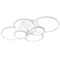 Goeco Lámpara de techo LED moderna 80W, 7200LM, acrílico, eficiencia energética para sala de estar, dormitorio, comedor, cocina Montaje semi-flush, lacado, interruptor de botón - details 0