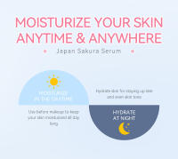 Suero facial blanqueador Sakura, antienvejecimiento, líneas finas, aprieta los poros, mejora el pigmento de melanina, crema hidratante opaca, ilumina el cuidado de la piel - details 13