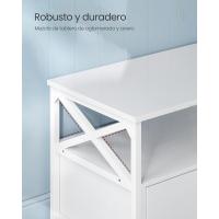Mueble de TV Industrial 65 Pulgadas, 3 Cajones, Acero, Marrón Rústico y Negro - details 41