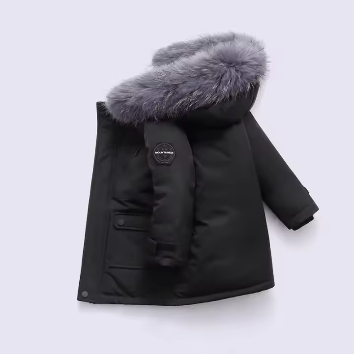 Chaqueta de Plumífero de Pato Blanco para Invierno 2025 Abrigo Exterior Cálido para Niños y Niñas - 1