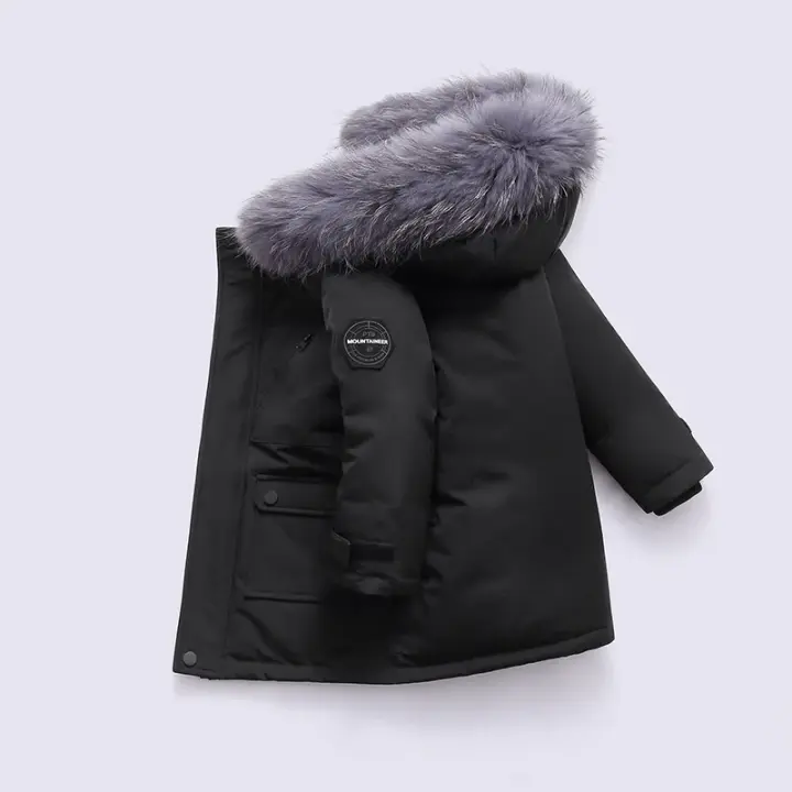 Chaqueta de Plumífero de Pato Blanco para Invierno 2025 Abrigo Exterior Cálido para Niños y Niñas - 1
