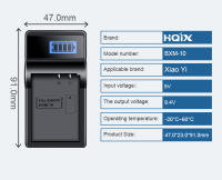 HQIX para cámara sin espejo Xiao Yi M1 Yi-M1 BXM-10 BXM10 cargador de batería - details 5