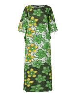 VONDA-Vestido largo de fiesta de verano para mujer, Vestidos largos bohemios, vestido veraniego estampado Vintage, bata holgada informal con cuello redondo de gran tamaño 2025 - details 3