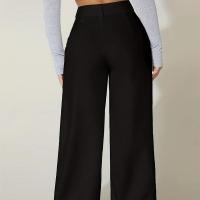 Pantalones de pierna recta para mujer, cintura alta, ropa blanca elegante, pantalones de moda coreana - details 5