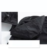 Chaqueta con Capucha Sólida Resistente al Viento Moda Casual para Hombres - details 6