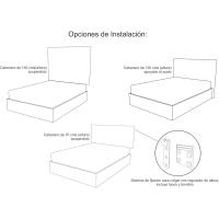 160 Celio Gris Ceniza – Cabecero de cama acolchado de polipiel para cama matrimonial de 70 x 170 cm – Diseño moderno - details 6
