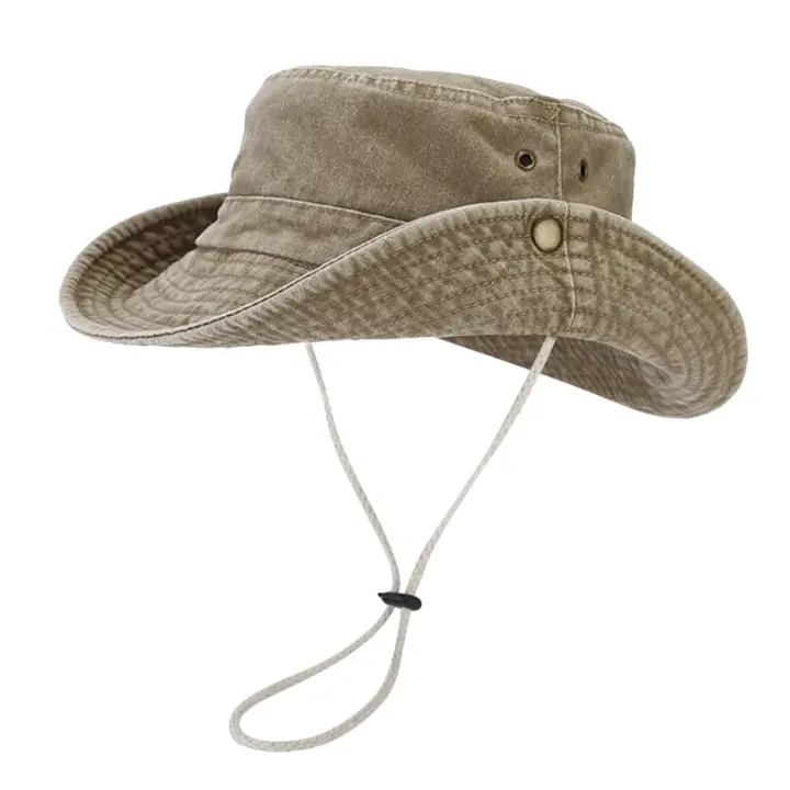 2025 Sombrero de pescador de algodón sólido para las cuatro estaciones, gorra de pescador para viajes al aire libre, gorra para el sol para hombres y mujeres. - 1