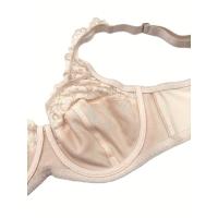 Sujetador Sexy de talla grande para mujer, ropa interior de encaje de contraste, cubierta completa, Mini sujetador ligero con lazo - details 12