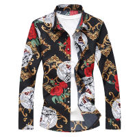 Camisa Casual de Manga Larga para Hombre Nueva Arrivada Primavera Moda con Estampado de Algodón Talla Grande 6XL 7XL para Oficina y Negocios - details 3