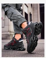 Zapatillas de ocio versátiles para hombre, zapatos deportivos ligeros y cómodos para caminar, zapatos para correr con hoja de grafiti a la moda, calzado masculino - details 15
