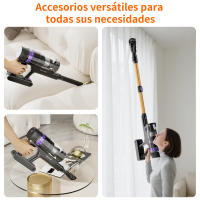 Aspiradora inalámbrica PrettyCare V900, 530W, 52000PA de potencia de succión, aspiradora con batería extraíble de 62 minutos, aspiradora de mano con pantalla táctil LED, aspiradora tipo palo para suelos de madera y alfombras - details 6