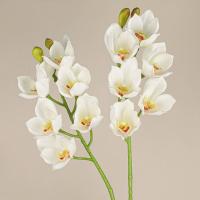 Orquídea Papilio Artificial de 6 cabezas, colores vivos, rama de flor de Cymbidium realista, tallos flexibles de tacto Real, flores falsas - details 4