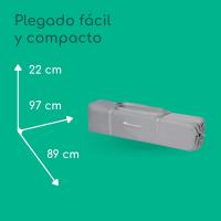 arque para bebé, Cuna de Viaje, Cama Infantil, Espacioso y Bien ventilado con Dimensiones 100 x 100 x 76 cm, Cierre Compacto y Bolsa de Transporte, Color Mineral Grafito - details 13