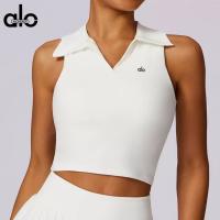 ALO yoga traje de tenis mujer nuevo v-line solapa chaleco sin mangas deporte fitness falda corta bádminton ropa - details 6