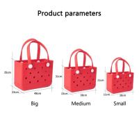 EVASTORE gran Capacidad Boggs Bolso de playa Verano EVA cesta de playa Mujeres Picnic Tote Bolsas Agujeros Impermeable Bolso Bolsa de Compras 240515 - details 7
