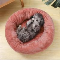 Cama redonda de Donut para perro y gato, cojín lavable, Ultra suave, cálido, para invierno, envío directo - details 10