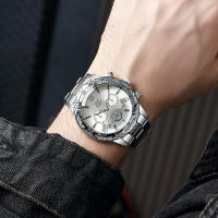 Alta calidad hombres oro reloj de acero inoxidable 2024 nuevo negocio analógico moda casual deportes caliente informe - details 0
