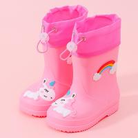 Botas De Lluvia Infantiles Dibujos Animados Con Cordón Elástico Impermeables Antideslizantes Para Niños Y Niñas Viaje Al Aire Libre Todas Las Estaciones - details 2