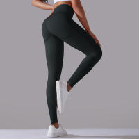 Pantalones Deportivos Sin Costuras para Mujeres Cintura Alta Yoga, Levantamiento de Glúteos, Carreras Ropa de Gimnasio - details 19